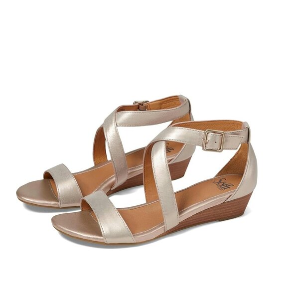 Innis Sandal by Sofft in Champagne Gold Size 10W NWOB - Picture 1 of 7